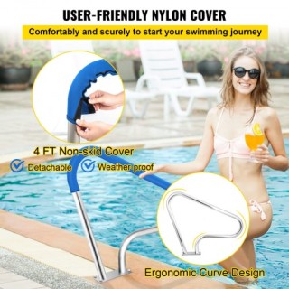 VEVOR Σιδηρόδρομος Πισίνας 39x32 Ανοξείδωτος Χάλυβας 250LBS Ασημί Α... VEVOR Σιδηρόδρομος Πισίνας 39x32 Ανοξείδωτος Χάλυβας 250LBS Ασημί Α...