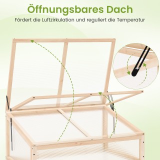 Costway Φυτώριο Θερμοκήπιο Ξύλινο Υπερυψωμένο Φυτευτικό Κρεβάτι με ... Costway Φυτώριο Θερμοκήπιο Ξύλινο Υπερυψωμένο Φυτευτικό Κρεβάτι με ...