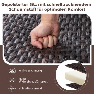 Costway  Σετ Κήπου 3 Τεμαχίων με Κουνιστές Καρέκλες και Τραπέζι από...