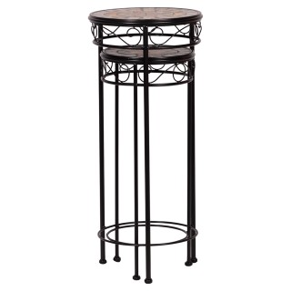 Galileo Σετ 2 βάσεις για φυτά εξωτερικού χώρου από σίδερο, διακόσμη...