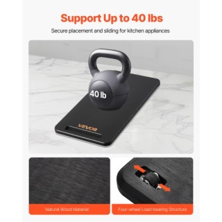 VEVOR Μαύρο Συρόμενος Δίσκος για Καφετιέρα 14.5 x 7.5 ίντσες CFSBHK...