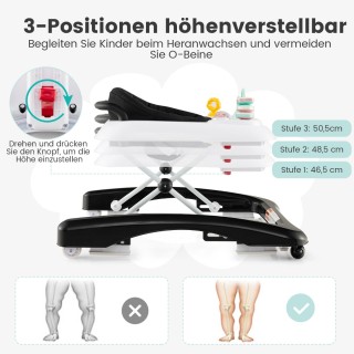 Costway Πτυσσόμενο Παιδικό Περπατούρα 3-σε-1 με Ρυθμιζόμενο Ύψος κ... Costway Πτυσσόμενο Παιδικό Περπατούρα 3-σε-1 με Ρυθμιζόμενο Ύψος κ...