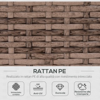 Outsunny 7 τεμαχίων Rattan Garden Lounge με τραπεζάκι σαλονιού και ...