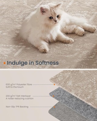 SONGMICS Χαλί Boho Chic Πολυεστέρας 170x120 εκ. Καπουτσίνο Μπεζ TAR...