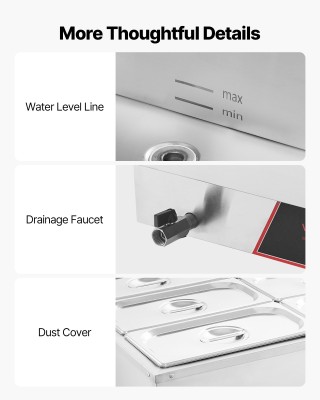 VEVOR Ηλεκτρικός Θερμαντήρας Τροφίμων 1500W με 6 Δοχεία - Ιδανικός ... VEVOR Ηλεκτρικός Θερμαντήρας Τροφίμων 1500W με 6 Δοχεία - Ιδανικός ...