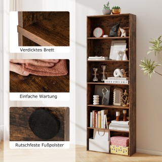 Costway Βιβλιοθήκη με 2 Σετ Ασφάλειας Ανατροπής, Ελεύθερης Τοποθέτ... Costway Βιβλιοθήκη με 2 Σετ Ασφάλειας Ανατροπής, Ελεύθερης Τοποθέτ...