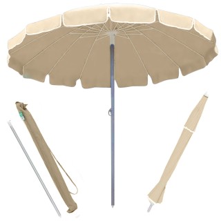 BAKAJI Ομπρέλα Θάλασσας Παραλίας Κήπου 220cm Αλουμινίου 16 Ακτίνες... BAKAJI Ομπρέλα Θάλασσας Παραλίας Κήπου 220cm Αλουμινίου 16 Ακτίνες...