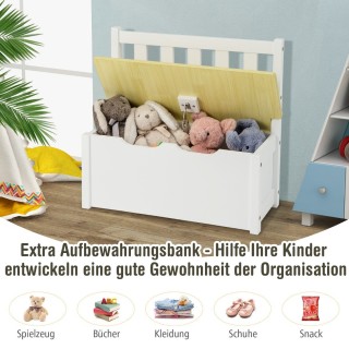 Costway  Πρακτικό Σετ Παιδικού Δωματίου: Τραπέζι, Πάγκος Αποθήκευση...