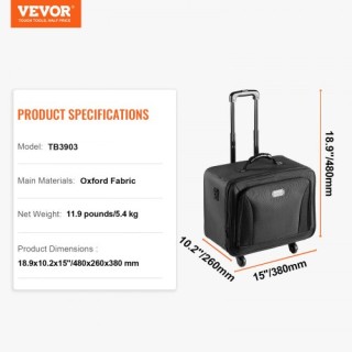 VEVOR Βαλιτσάκι Μακιγιάζ με Ρόδες, 3 Επίπεδα, Μαύρο HZBXLGS3C000ZD... VEVOR Βαλιτσάκι Μακιγιάζ με Ρόδες, 3 Επίπεδα, Μαύρο HZBXLGS3C000ZD...