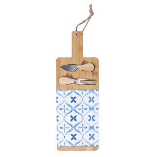 Galileo Σετ ξύλινη επιφάνεια κοπής και 2 μαχαίρια για τυρί από ξύλο...