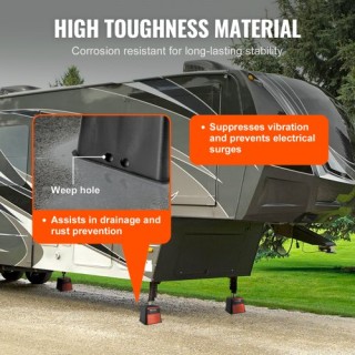 VEVOR Μπλοκ Γρύλου Τρέιλερ, 6000 lbs, Πολυπροπυλενίου, Σετ 4 τεμ.  ...