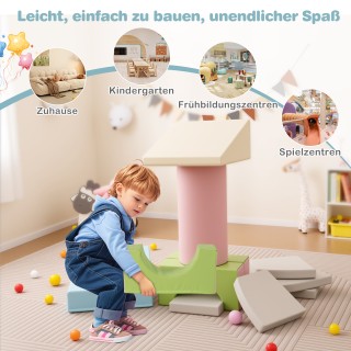 Costway Σετ 10 τμχ Αφρώδη Τουβλάκια για Σκαρφάλωμα & Τσουλήθρα Μαλα... Costway Σετ 10 τμχ Αφρώδη Τουβλάκια για Σκαρφάλωμα & Τσουλήθρα Μαλα...