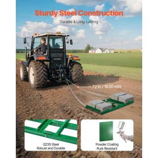 VEVOR Βαρέως Τύπου Ρυμουλκούμενη Δισκοσβάρνα 4 ft για Δρόμους και Χ...