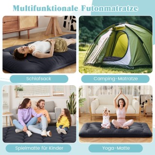 Costway Ιαπωνικό Φουτόν με Πλενόμενο Κάλυμμα & Θήκη 90 x 200 cm HU1...