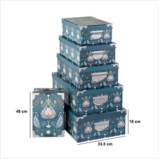 Σετ 6 Κουτιών με Μεταλλικές Γωνίες Boxn Peace 48 x 33,5 x 16 cm Πε... Σετ 6 Κουτιών με Μεταλλικές Γωνίες Boxn Peace 48 x 33,5 x 16 cm Πε...