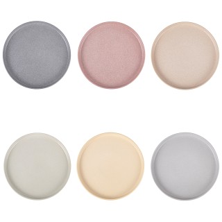 Villa DEste Σετ 6 επίπεδα πιάτα με ματ χρώμα, εφέ πέτρας από gres ... Villa DEste Σετ 6 επίπεδα πιάτα με ματ χρώμα, εφέ πέτρας από gres ...