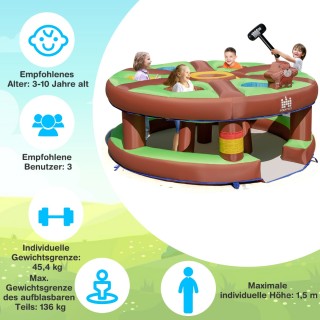 Costway Φουσκωτό Παιχνίδι Χτύπα τον Τυφλοπόντικα για Παιδιά NP10764DE