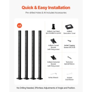 VEVOR Κολόνα Κάγκελου Οριζόντιας Οπής 42x1x2 4JZLGZXHS106REP67001V0 VEVOR Κολόνα Κάγκελου Οριζόντιας Οπής 42x1x2 4JZLGZXHS106REP67001V0