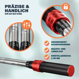 Σετ 18 Εργαλεία Ροπής για Ποδήλατα/Μοτοσικλέτες 1-25 Nm 109715 Monzana