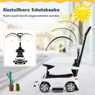 Costway Περπατούρα Mercedes-Benz 3-σε-1 με Ήχους και Ρυθμιζόμενη Σκ...