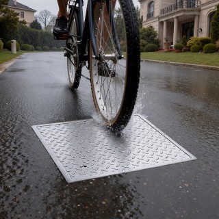 VEVOR Καπάκι Φρεατίου με Πλαίσιο, 500 x 500mm Τετράγωνο Καπάκι Ανθε...