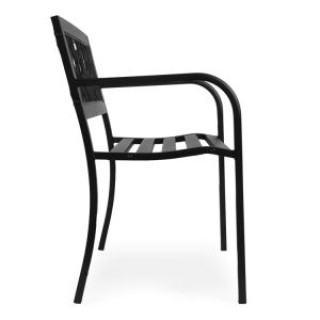 MULTIGARDEN Παγκάκι Κήπου με διακοσμητική πλάτη 120x50 εκ. μεταλλικ...