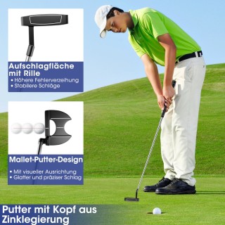 Costway Σετ Γκολφ 9 τεμαχίων για δεξιόχειρες άνδρες με Driver από γ...