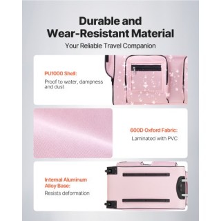 VEVOR Τσάντα Χορού με Ρόδες και Ράφι Ρούχων 29 ιντσών Ματ Ροζ YGMLD... VEVOR Τσάντα Χορού με Ρόδες και Ράφι Ρούχων 29 ιντσών Ματ Ροζ YGMLD...