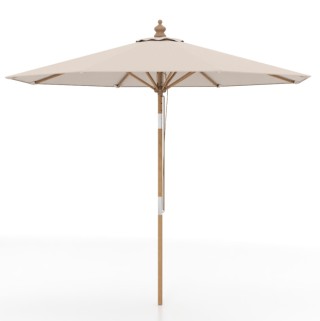 Costway Ξύλινη ομπρέλα κήπου και μπαλκονιού 270 εκ., ανακλινόμενη 3...