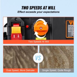 VEVOR Πλάνη Πάχους, Δίδυμη Ταχύτητα, 13 Πλάτος, 15-Amp 2000W, Χαμηλ...