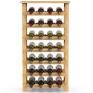 BAKAJI Ξύλινη Κάβα από Φυσικό Μπαμπού με 28 Θέσεις για Μπουκάλια Π... BAKAJI Ξύλινη Κάβα από Φυσικό Μπαμπού με 28 Θέσεις για Μπουκάλια Π...