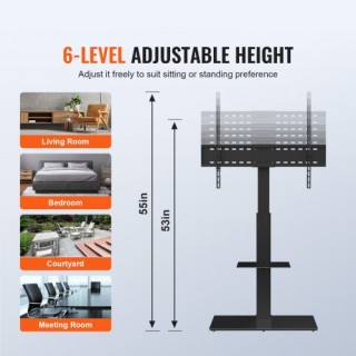 VEVOR Βάση Τηλεόρασης με Περιστροφή για 32-85 ίντσες – Ρυθμιζόμενο ...