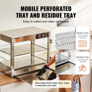 Επαγγελματική Θερμαινόμενη Βιτρίνα 2 Επιπέδων VEVOR  TYZSJ2C20YC0JN...