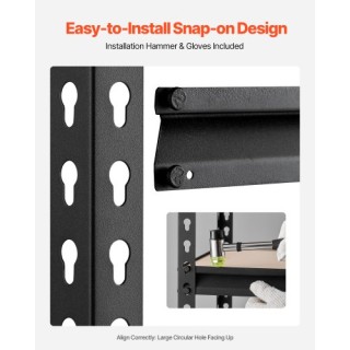 VEVOR Ράφια Αποθήκευσης 5 Επιπέδων 16 Β x 32 Π x 62.8 Υ για Γκαράζ ... VEVOR Ράφια Αποθήκευσης 5 Επιπέδων 16 Β x 32 Π x 62.8 Υ για Γκαράζ ...