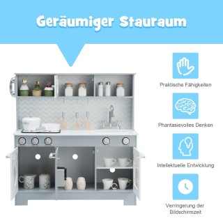 Costway  Παιδική Κουζίνα Παιχνιδιού με Ρεαλιστικά Εφέ Φωτός και Ήχο...