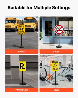 VEVOR Φορητή Βάση Πινακίδας 2 Τεμαχίων με Μεταλλική Κολόνα 1230 mm ...