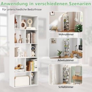 Costway Πενταώροφη Βιβλιοθήκη με Αποθηκευτική Λειτουργία και Αντιολ... Costway Πενταώροφη Βιβλιοθήκη με Αποθηκευτική Λειτουργία και Αντιολ...