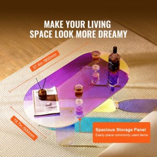 Ιριδίζον Ακρυλικό Τραπεζάκι VEVOR 13.8 για Καθιστικό/Βεράντα  YKLKF...