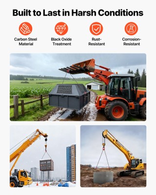 VEVOR Αλυσίδα Ανύψωσης 8mm x 3m, Βαριάς Χρήσης G80 Ατσάλινη, 3.17 Τ...