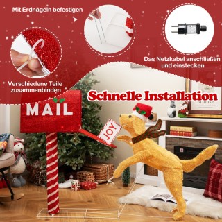 Costway Εορταστική Διακόσμηση Γραμματοκιβώτιο & Σκύλος με LED 168 x... Costway Εορταστική Διακόσμηση Γραμματοκιβώτιο & Σκύλος με LED 168 x...