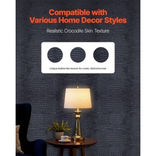 VEVOR Αυτοκόλλητη Ταπετσαρία 40cm x 10m Μαύρη Ανθεκτική στο Νερό γι...