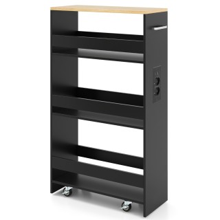 Costway Λεπτό Trolley Αποθήκευσης 80,5 x 20 x 47,5 cm,  με 4 επίπεδ...