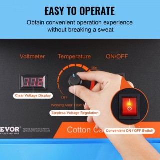 Μηχανή Μαλλιού της Γριάς VEVOR 1000W για Οικιακή Χρήση (Μπλε)  TSMH...