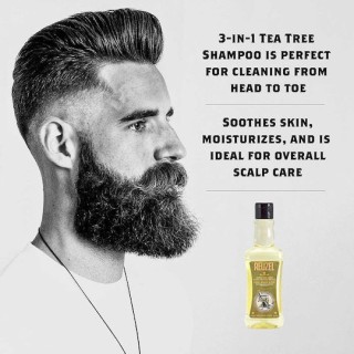 Reuzel 3in1 Tea Tree Αφρόλουτρο για Άνδρες για Μαλλιά & Σώμα 350ml ...