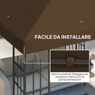 Outsunny Κάλυμμα για Κιόσκι Κήπου 3x3 μ από Ύφασμα Oxford 600D με ... Outsunny Κάλυμμα για Κιόσκι Κήπου 3x3 μ από Ύφασμα Oxford 600D με ...