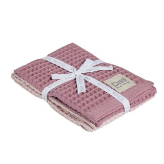 DAS HOME Σετ 2τμχ Ποτηρόπανα 40x60 σε Nude και Ροζ Χρώμα 527040600803 DAS HOME Σετ 2τμχ Ποτηρόπανα 40x60 σε Nude και Ροζ Χρώμα 527040600803