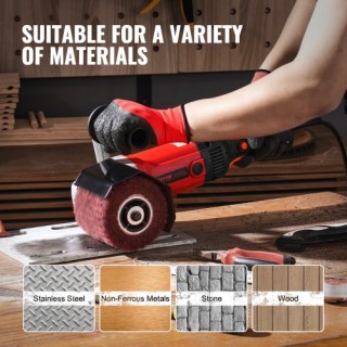VEVOR Μηχανή Γυαλίσματος Μετάλλων 1200W 6-Ταχύτητες 4 Τροχοί  LSJ12...