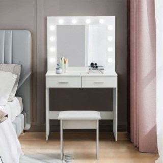 ModernHome Μεγάλο μοντέρνο καλλυντικό τραπέζι με καθρέφτη φωτισμού ... ModernHome Μεγάλο μοντέρνο καλλυντικό τραπέζι με καθρέφτη φωτισμού ...