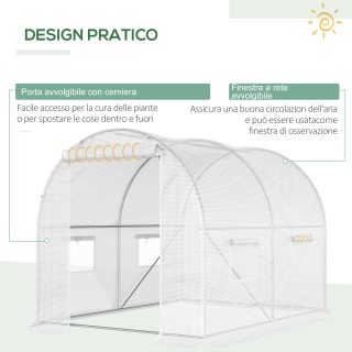 Outsunny Θερμοκήπιο με Σήραγγα και 4 Παράθυρα και Είσοδο με Φερμου... Outsunny Θερμοκήπιο με Σήραγγα και 4 Παράθυρα και Είσοδο με Φερμου...