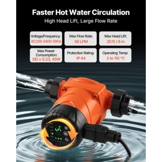 VEVOR Αντλία Κυκλοφορίας Υψηλής Απόδοσης LPS25-6BP/130 για Συστήματ...